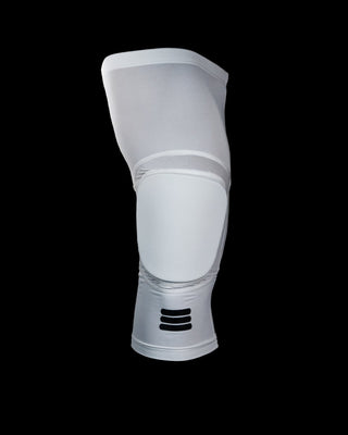 Mid-Length Padded Knee Sleeve - White - Cumulus Sport