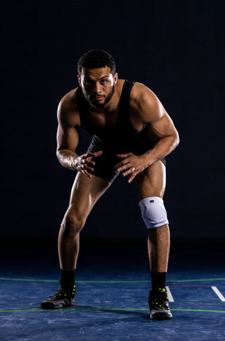 Wrestling/Grappling Knee Pad - White - Cumulus Sport