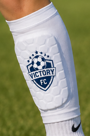 White shin guards with 